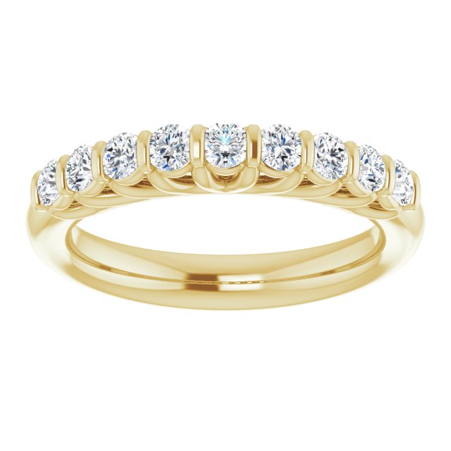 0.50 ct. Round Cut Diamond Wedding Band-VIRABYANI